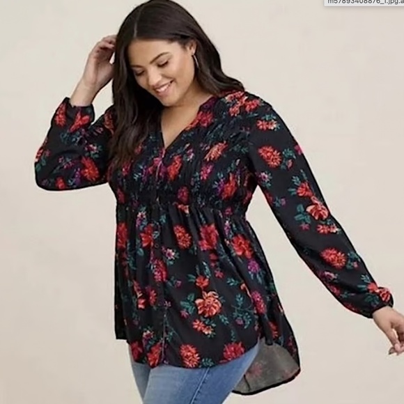 Torrid Button Front Tunic Size 2 - Picture 1 of 7